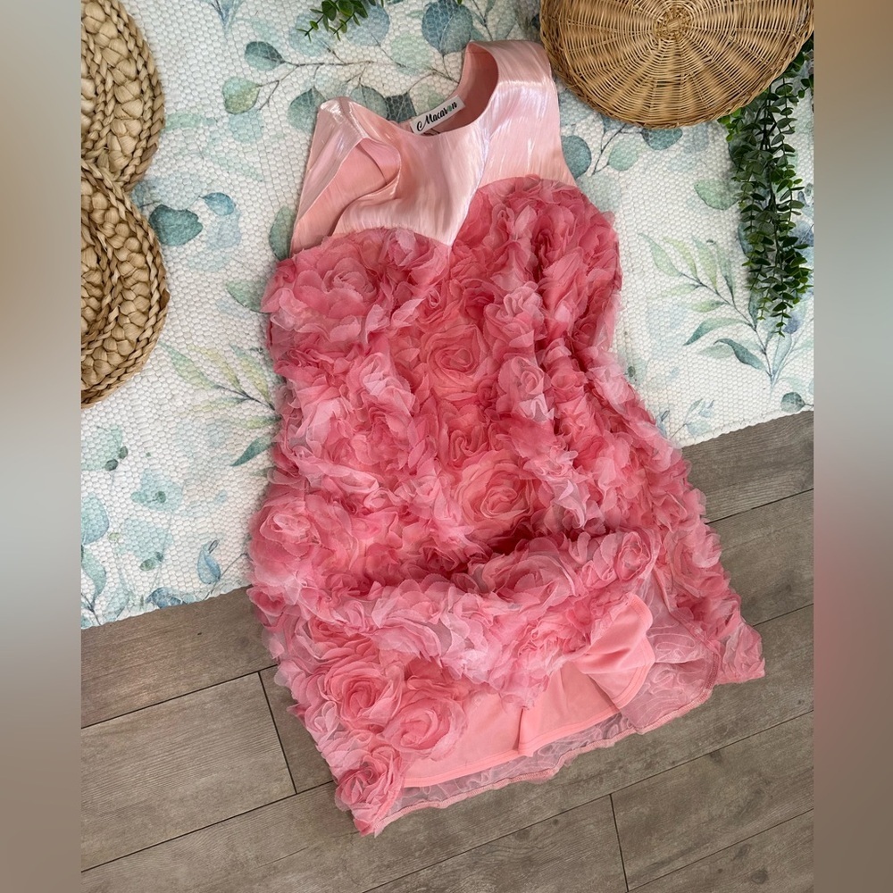 New Boutique Sample Handmade Tulle Rosette Women’s Baby Doll Dress Size Small - Picture 16 of 16
